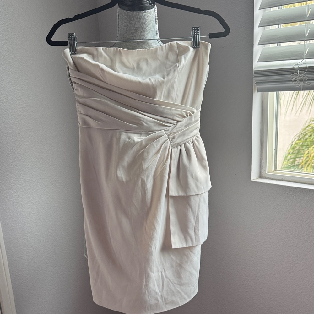 Vero Moda Strapless Cream Dress